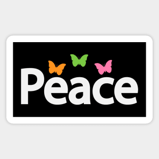 Peace being peaceful creative text design Sticker